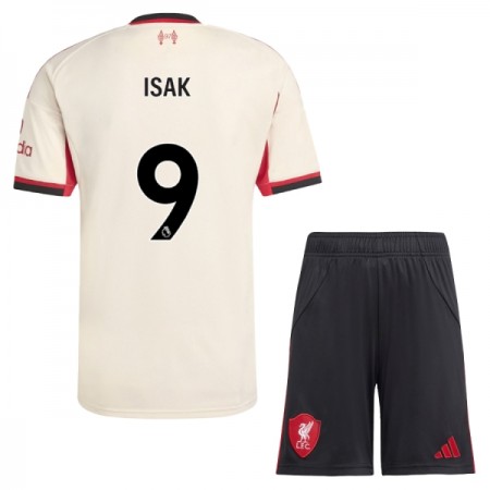 Virallinen pelipaita Liverpool ISAK 9 Vieras 2025-26 Lyhythihainen - Lasten ( + Lyhyet housut )